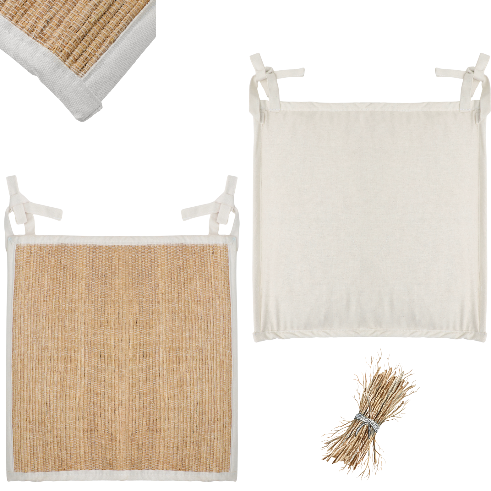 Ayurvedic Wellness Seat Cushion - Natural Vetiver Chair Cushion